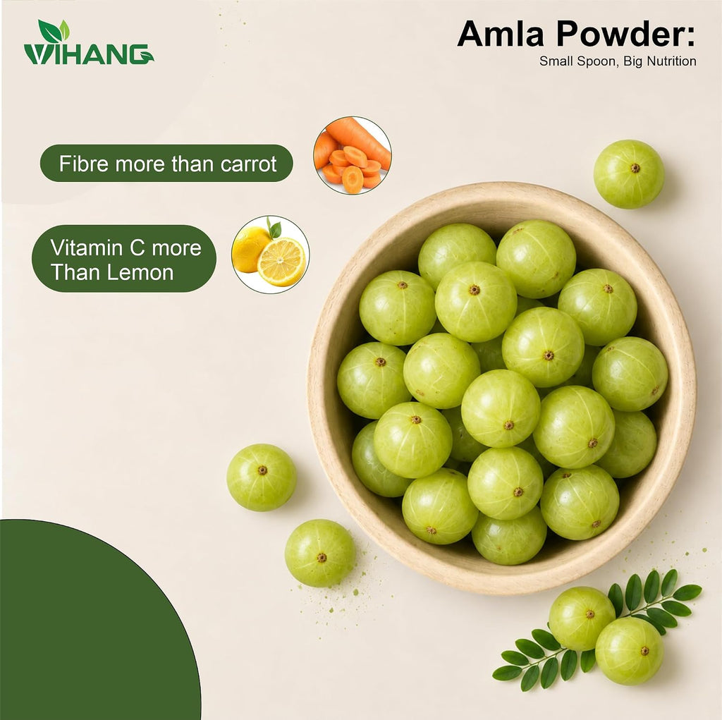 Amla Powder | Indian Gooseberry (Phyllanthus Emblica) Powder | Rich in Vitamin C & Antioxidants | Supports Skin, Hair & Immune Health | Daily Wellness & Nutrition