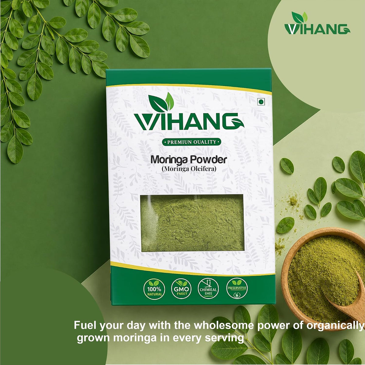 Moringa Powder - 250g, Essential Nutrition Superfood, Helps Naturally Boost Energy Levels, Improves Stamina & Vitality, Rich In Vitamins & Minerals 100% Natural and Preservative-free