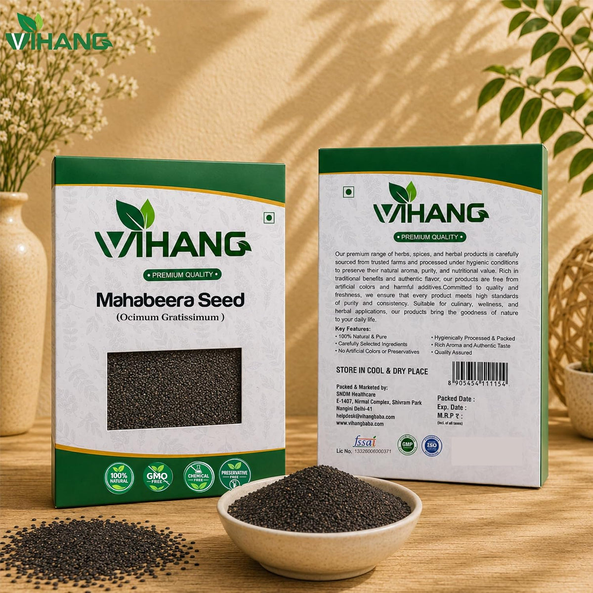Mahabeera Seeds  Ocimum Gratissimum  Vana Tulsi Beej Joint Support