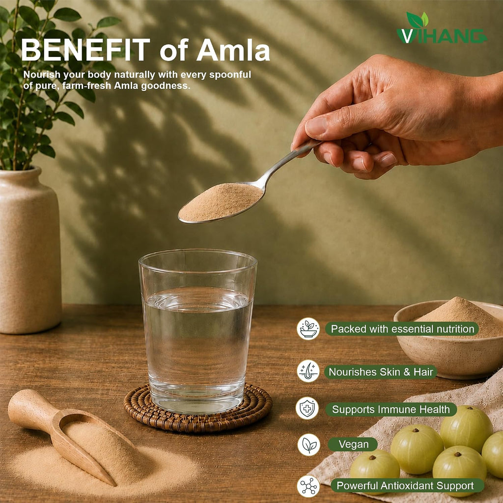 Amla Powder | Indian Gooseberry (Phyllanthus Emblica) Powder | Rich in Vitamin C & Antioxidants | Supports Skin, Hair & Immune Health | Daily Wellness & Nutrition