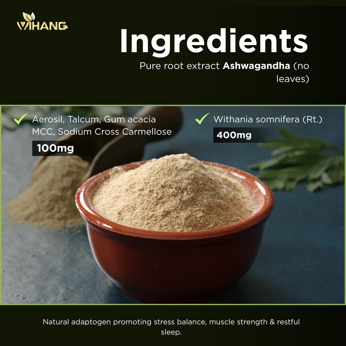 Ashwagandha KSM-66 5% Withanolides | Pure Root Extract | Stress Relief, Energy & Recovery Support | 30 Capsules