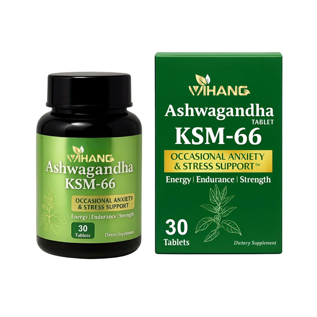 Ashwagandha KSM-66 5% Withanolides | Pure Root Extract | Stress Relief, Energy & Recovery Support | 30 Capsules