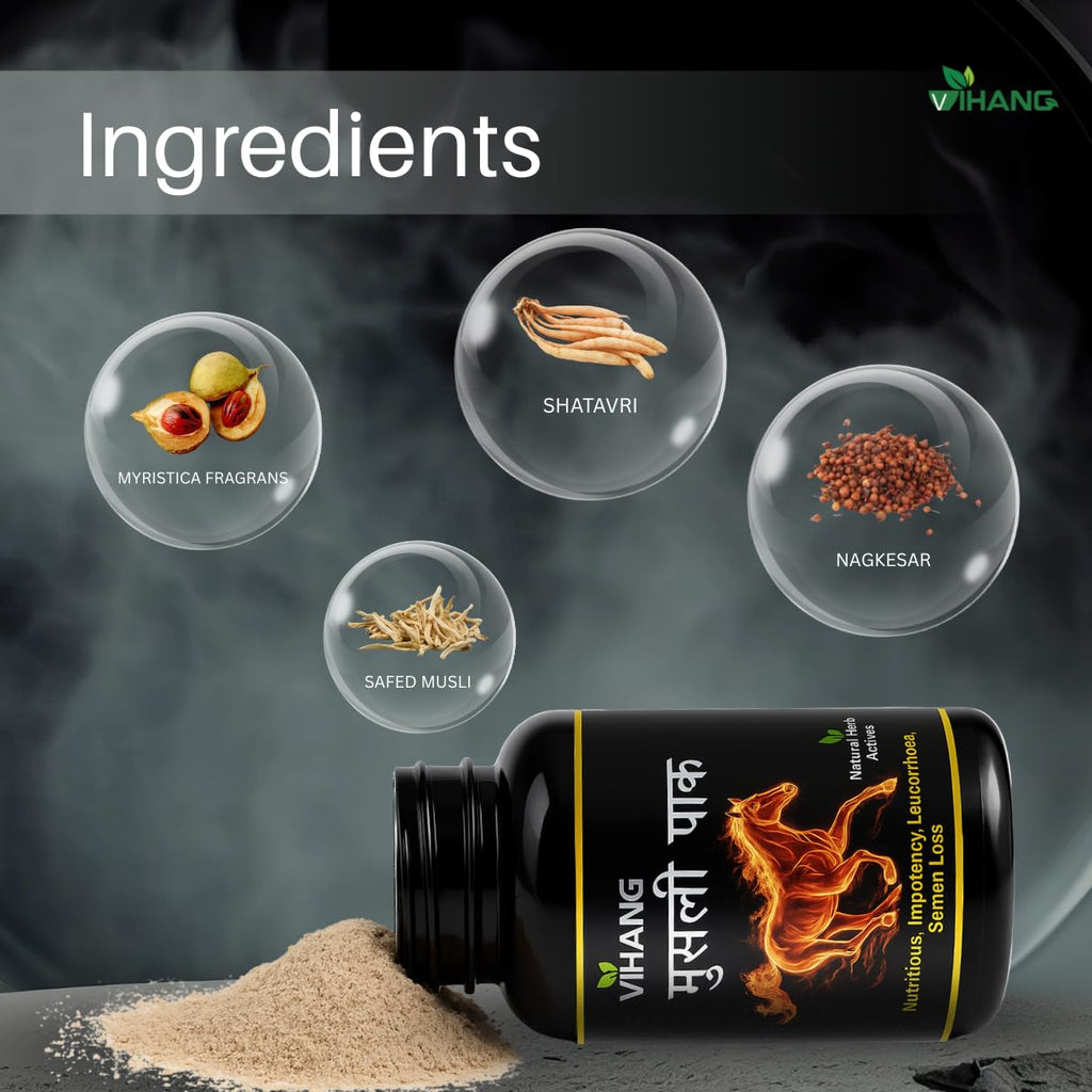 Musli Pak Herbal Supplement 100g | Safed Musli, Shilajit & Akarkara | Energy, Strength & Men’s Wellness Support
