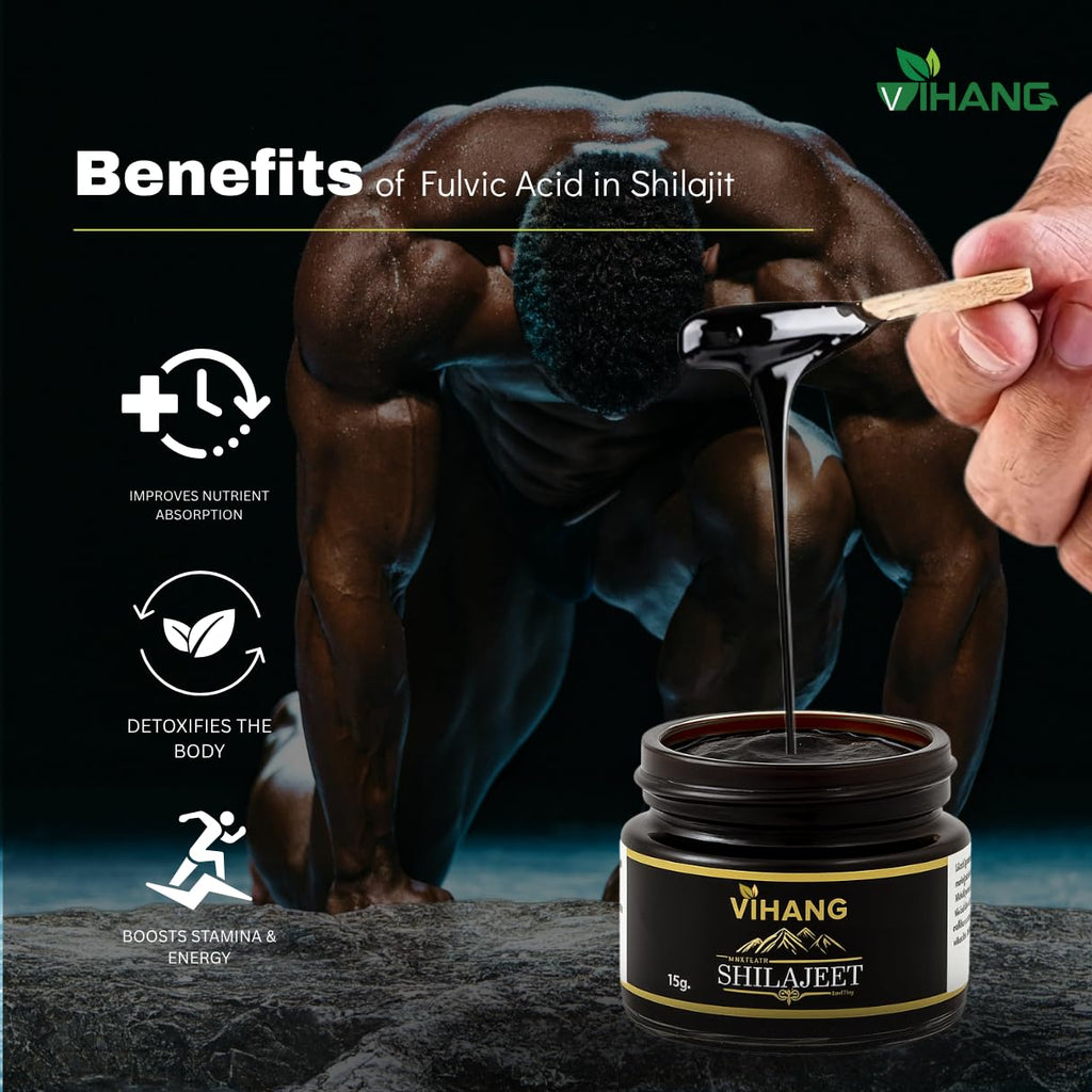 Vihang Pure Himalayan Shilajit Resin 15g | Fulvic Acid & Trace Minerals | Energy, Stamina & Strength Support | Pack of 1
