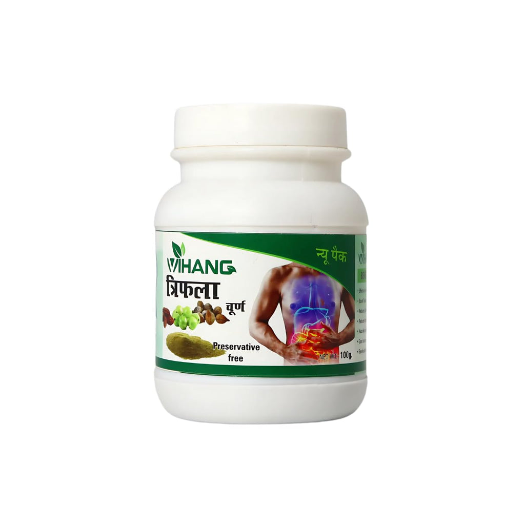 Triphala Churna – Ayurvedic Herbal Powder for Digestion, Constipation & Detox | 100g Triphala Churna for Skin, Hair & Gut Health