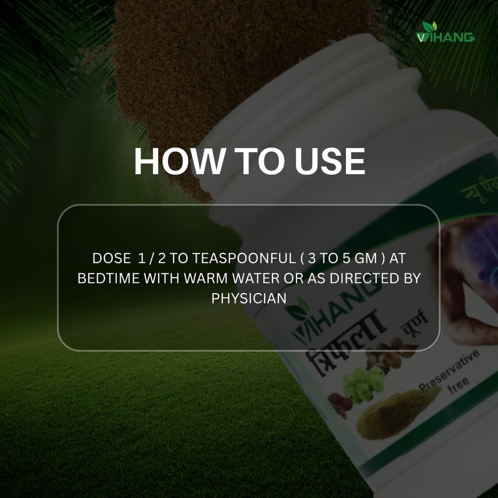 Triphala Churna – Ayurvedic Herbal Powder for Digestion, Constipation & Detox | 100g Triphala Churna for Skin, Hair & Gut Health