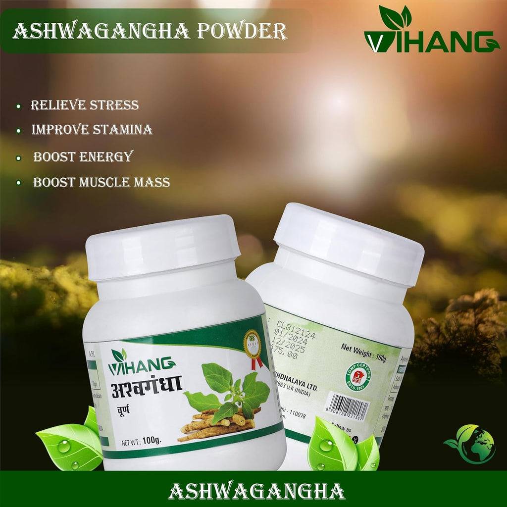 Ashwagandha Root Powder | Pure, Natural,Helps Fight Anxiety & Stress (100gm)